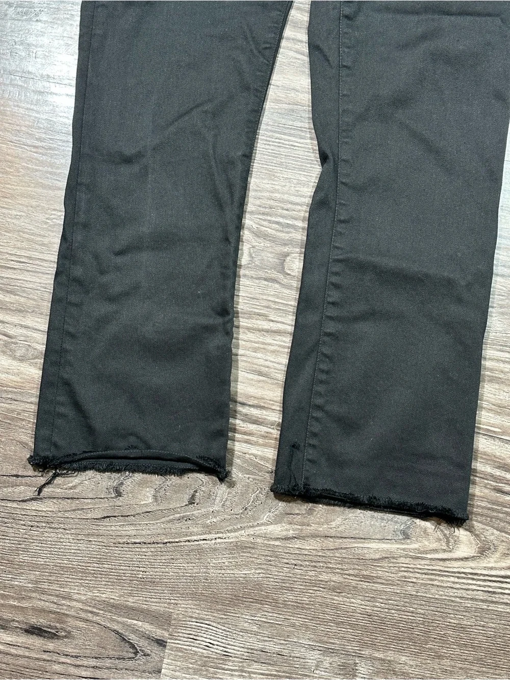 J. CREW Black 9” Mid Rise DEMI BOOT CROP Raw Hem Jeans 25